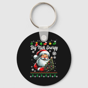 Big Nick Energy Santa Xmas Ugly Christmas Sweater Keychain
