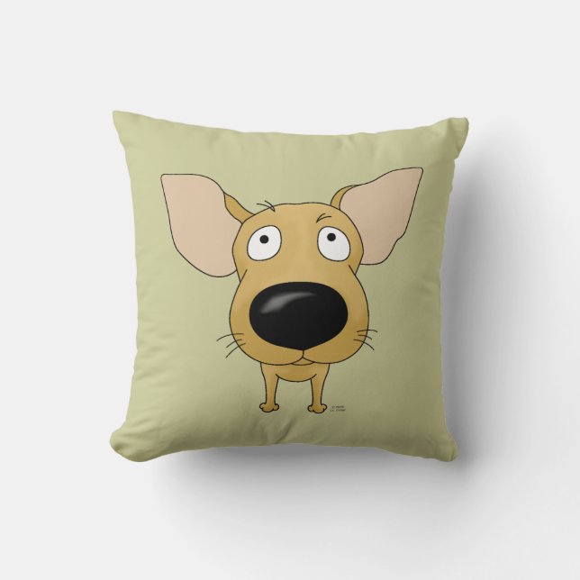 Big Nose Chihuahua Throw Pillow (Front)
