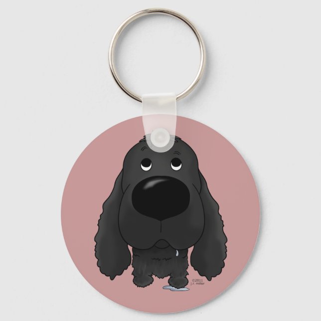 Big Nose Cocker Spaniel Keychain (Front)