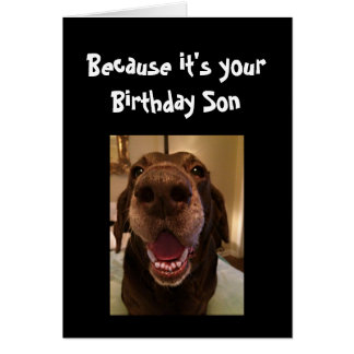Big Nose Dog Funny Birthday Son Love Dog