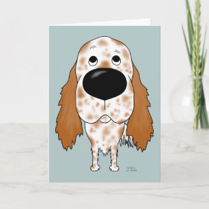 Big Nose English Setter Card