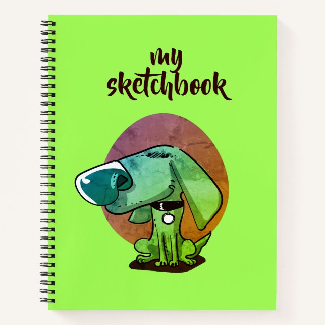 big nose funny dog cartoon notebook (Front)