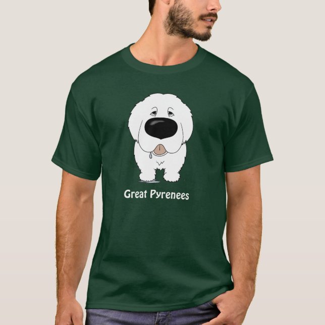 Big Nose Great Pyrenees T-Shirt (Front)