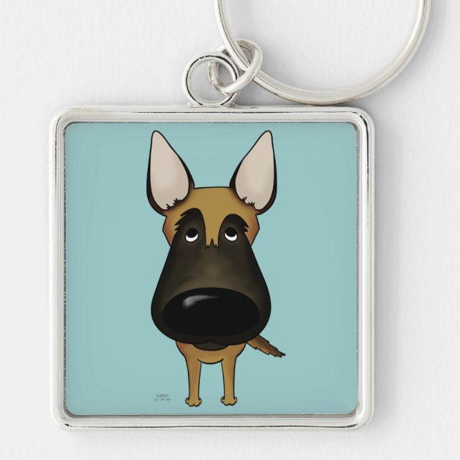 Big Nose Malinois Keychain (Front)