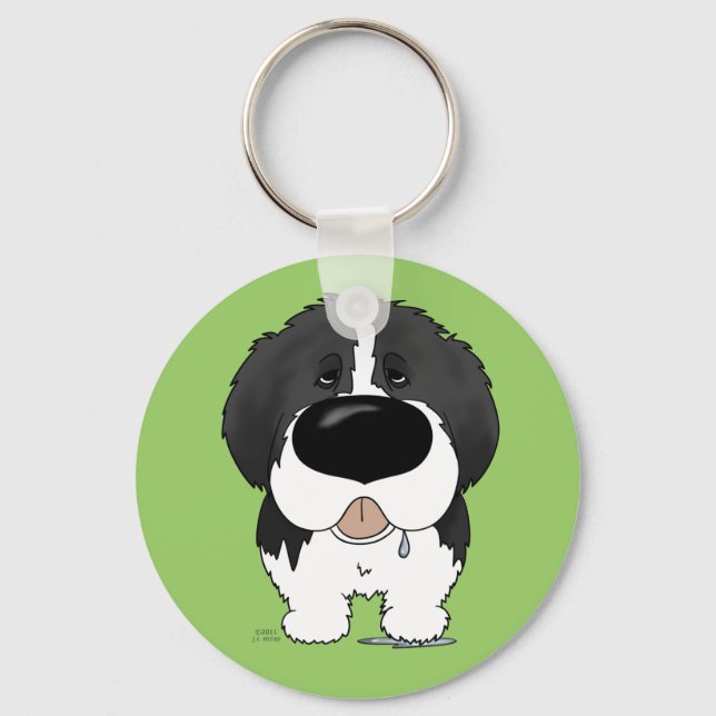 Big Nose Newfoundland Keychain (Front)