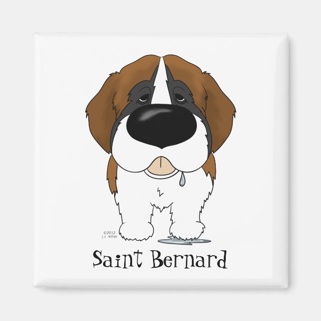 Big Nose Saint Bernard Magnet (Front)