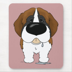 Big Nose Saint Bernard Mouse Pad
