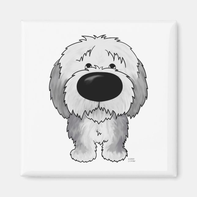 Big Nose Sheepdog Magnet (Front)