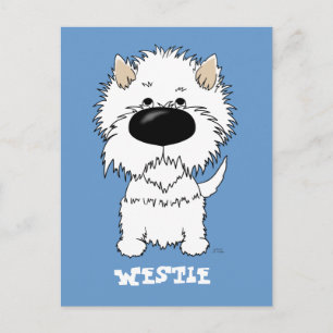 Big Nose Westie Postcard