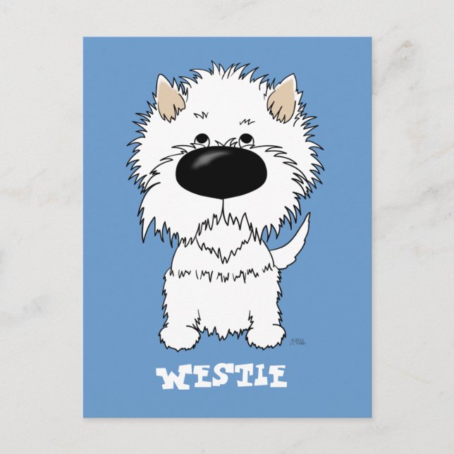 Big Nose Westie Postcard (Front)