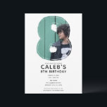 Big Number 8 Eight Photo 8th Birthday Party Invitation<br><div class="desc">Customize any way you want.</div>