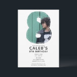 Big Number 8 Eight Photo 8th Birthday Party Invitation<br><div class="desc">Customize any way you want.</div>