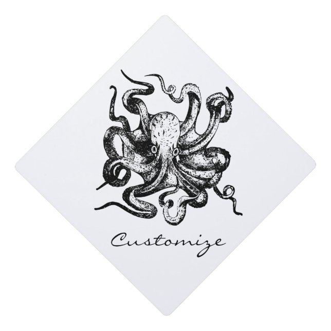 Big octopus Thunder_Cove Graduation Cap Topper (Front)