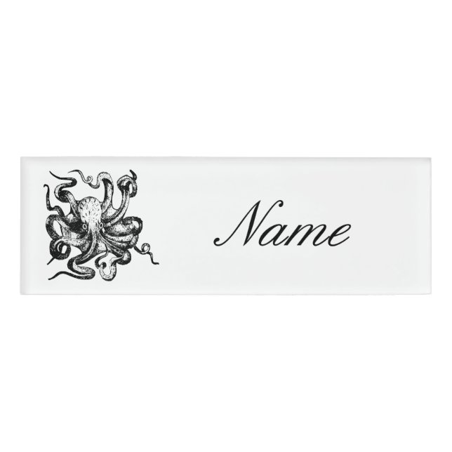 Big octopus Thunder_Cove Name Tag (Front)