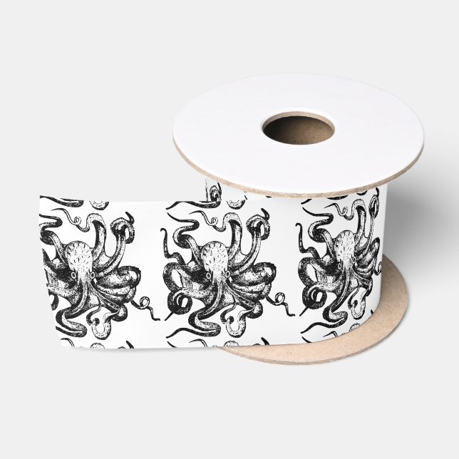 Big octopus Thunder_Cove Satin Ribbon (Spool)