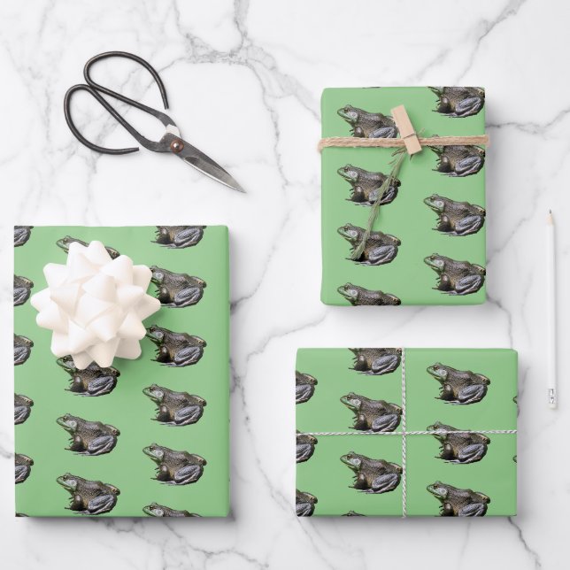 Big Old Bullfrog Animal Nature   Wrapping Paper Sheet (Front)