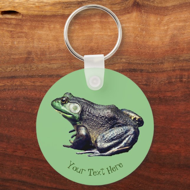 Big Old Bullfrog Animal Personalized Keychain (Front)