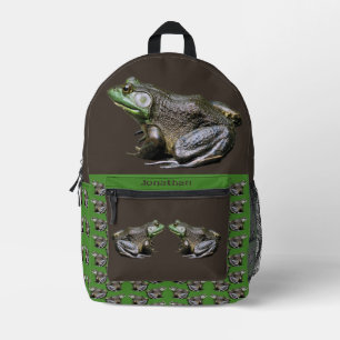 Big Old Bullfrog Animal Personalized Printed Backpack
