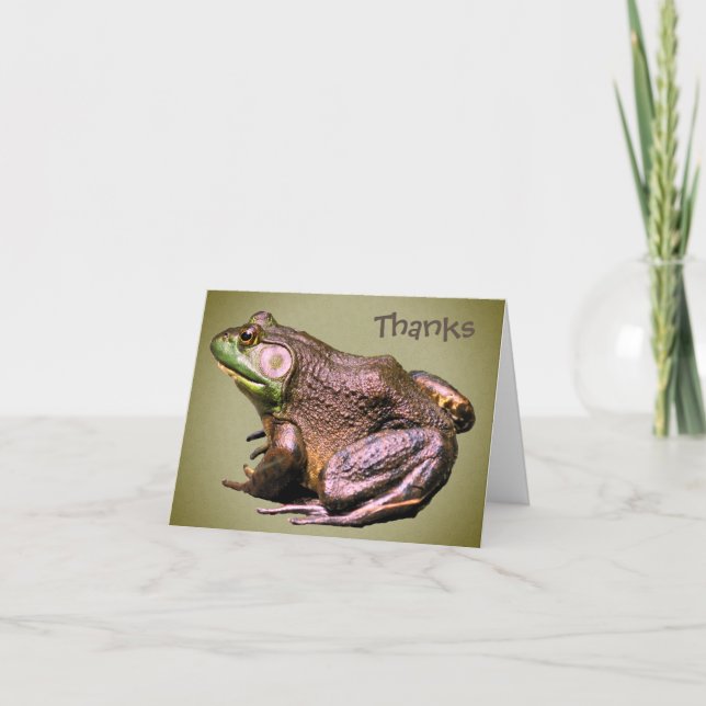 Big Old Bullfrog Customizable Thank You Card (Front)