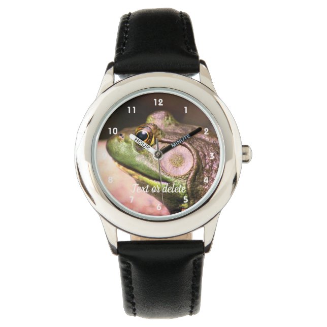 Big Old Bullfrog Face Nature Personalized  Watch (Front)
