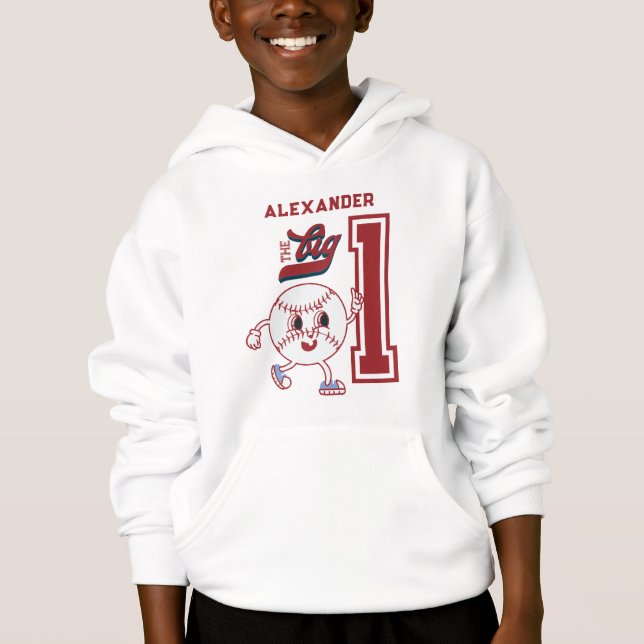 Big One Baseball Rookie Of The Year First Birthday (Front)