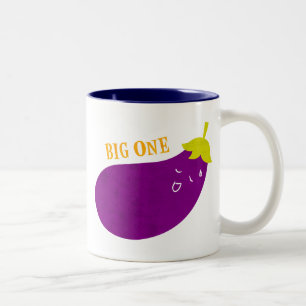 Big One Eggplant Doodle Art Mug