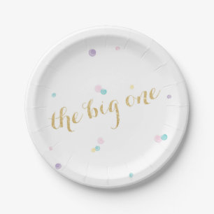 Big One First Birthday Paper Plates