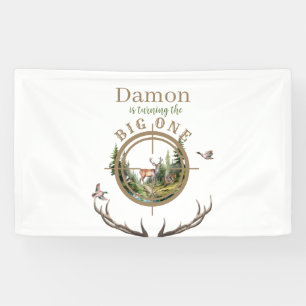 Big One Hunting First Birthday Banner