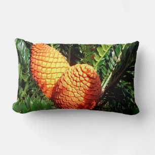 Big Orange African Seed Cone Pods, Lumbar Pillow