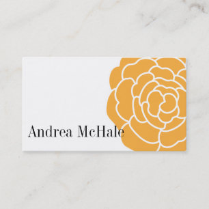 Big Orange Flower Stylish Business Card