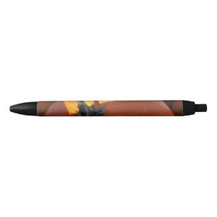 Big Orange Pumpkin Black Ink Pen
