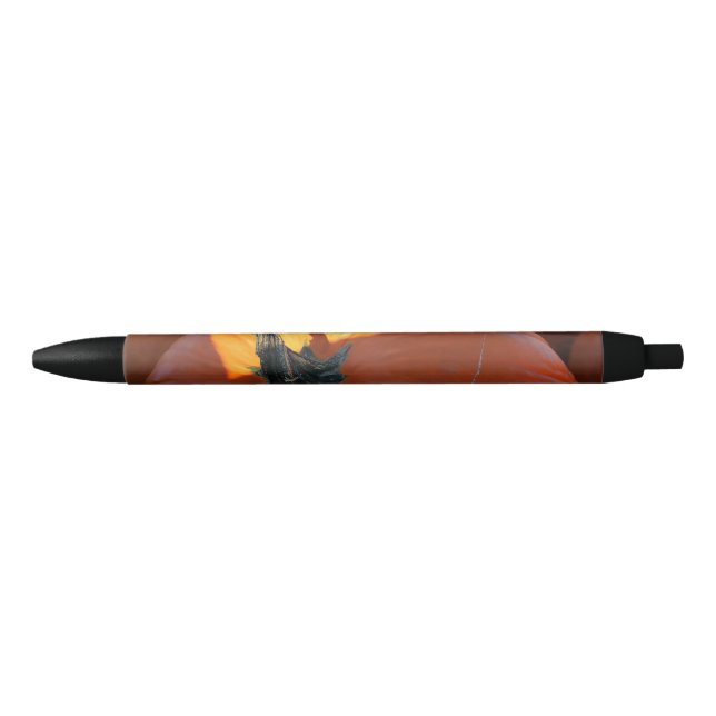 Big Orange Pumpkin  Black Ink Pen (Front)