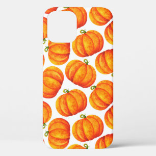 Big orange pumpkin. Simple print with watercolor i iPhone 12 Case