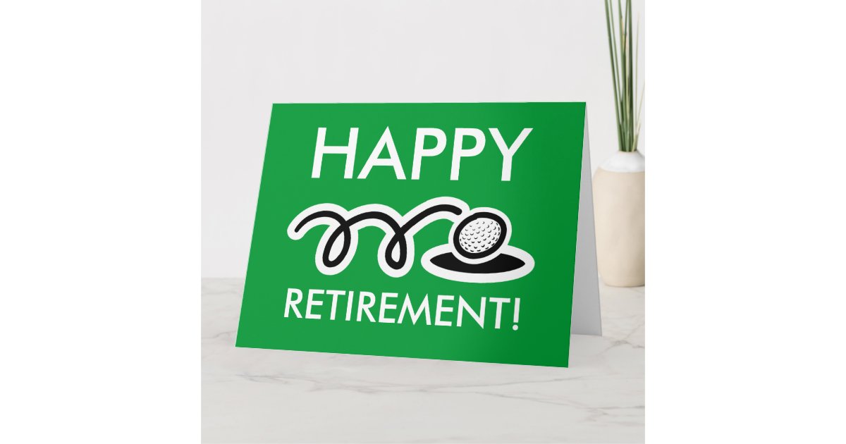Big oversized retirement card for golf enthusiasts | Zazzle.ca