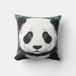 Big Panda Face Coussin esthétique