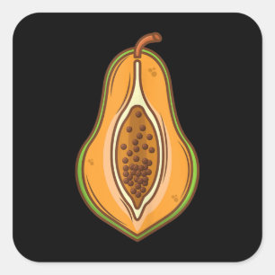 Big Papaya Costume Cute Easy Halloween Cosplay Square Sticker