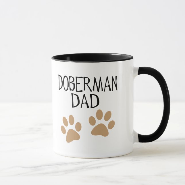 Big Paws Doberman Dad Mug (Right)