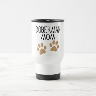 Big Paws Doberman Mom Travel Mug