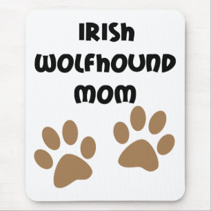 Big Paws Irish Wolfhound Mom Mouse Pad