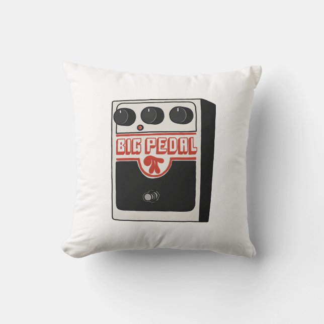 Big Pedal Throw Pillow (Front)