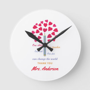 Big Pencil tree / Teacher Appreciation Round Clock