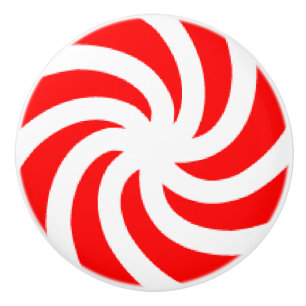 Big Peppermint Candy Ceramic Knob