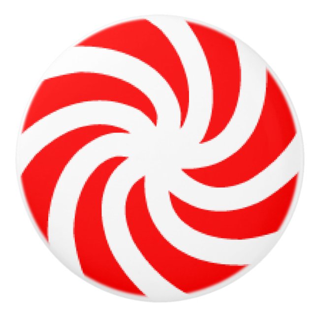 Big Peppermint Candy Ceramic Knob (Front)