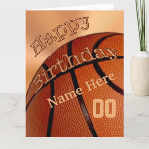 BIG Personalized Happy Birthday Basketball Cards