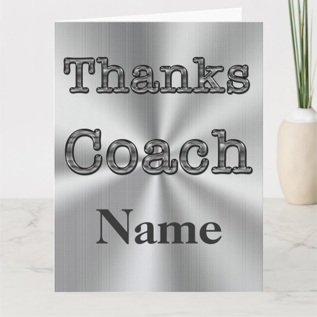 BIG Personalized Thank You Card for Coach (Front)