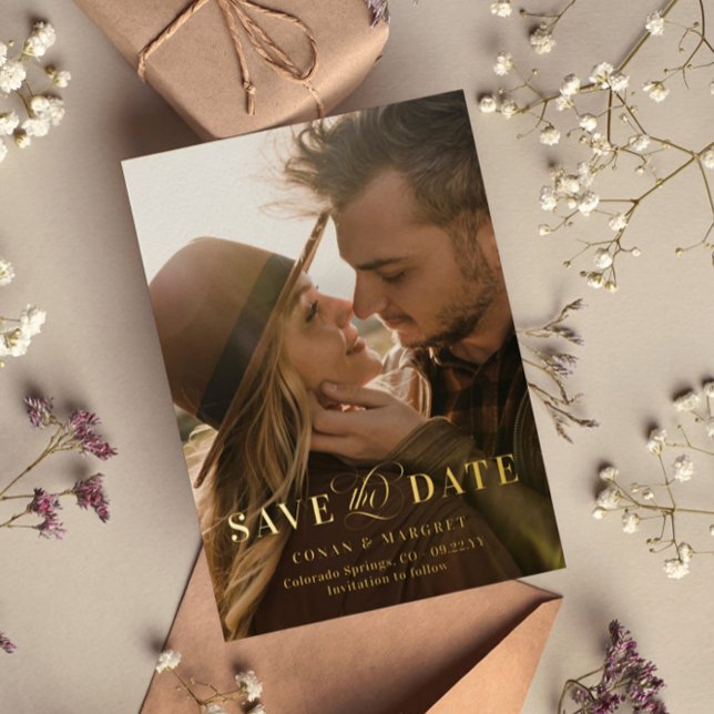 Big Photo Gold Foil Save the Date (Creator Uploaded)