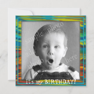 Big Photo Invitation de la fête d'anniversaire du