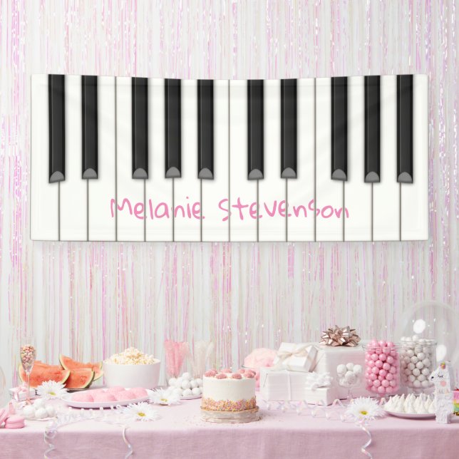 Big Piano Keys Custom (4 colours) Room or Party Banner (Party)