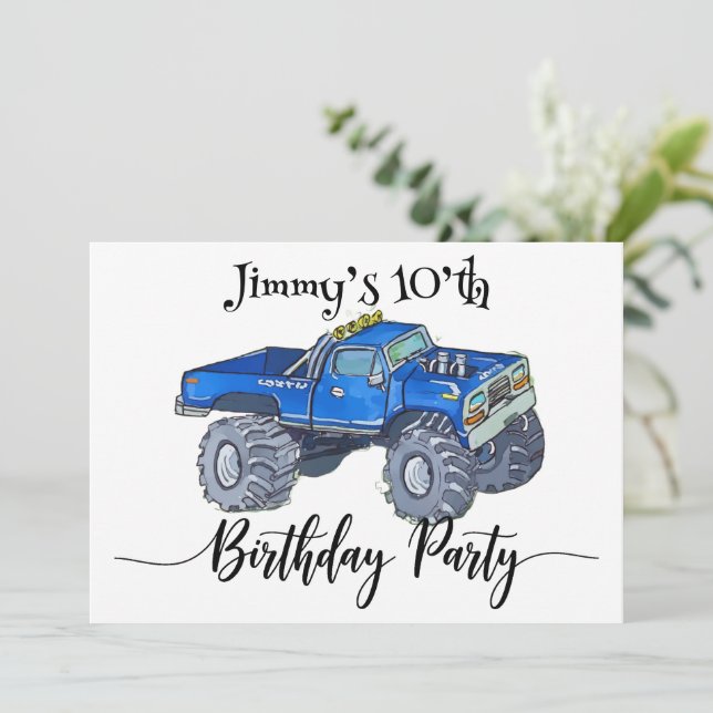 Big pickup truck invitation (Standing Front)