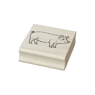 Big Pig Rubber Stamp